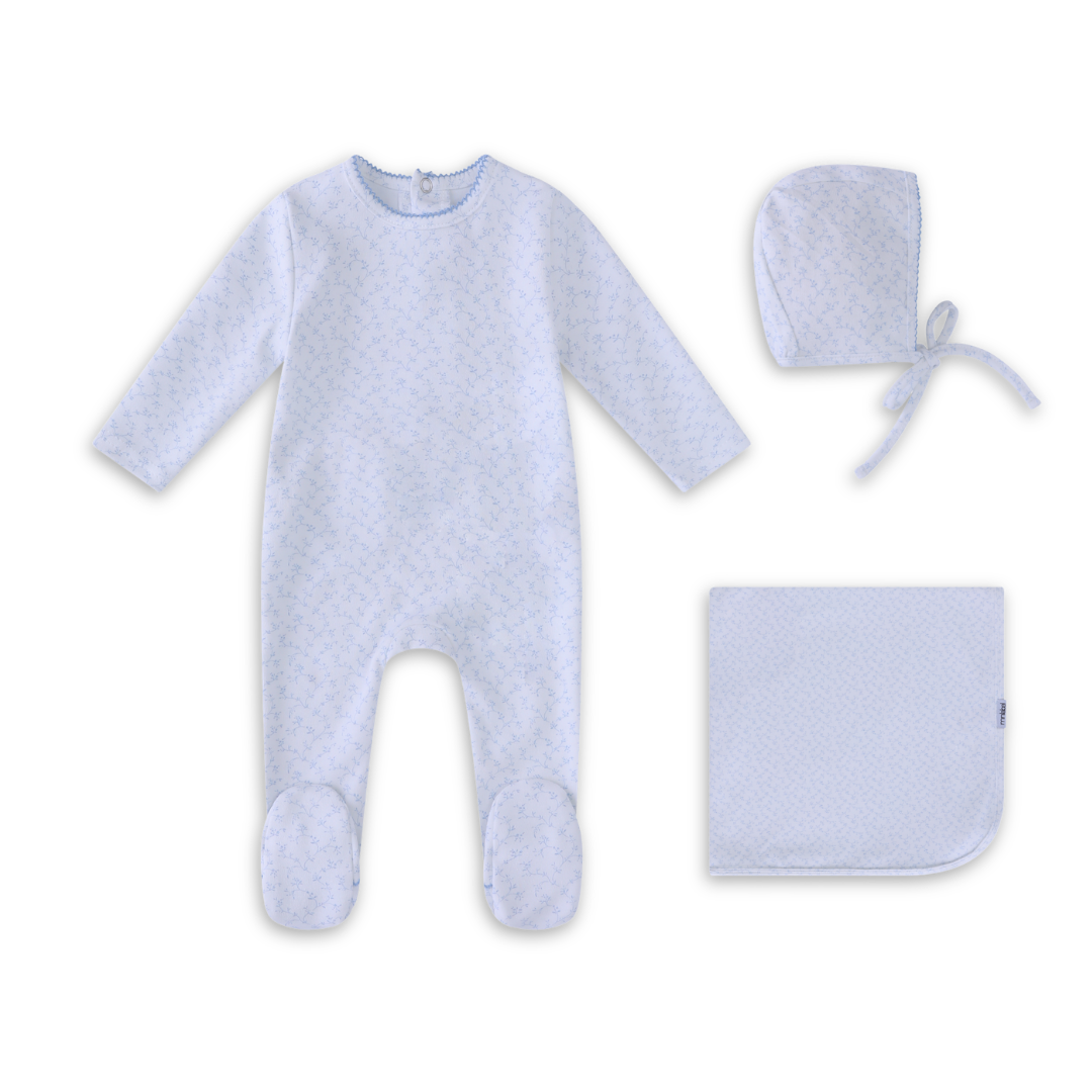 Mini Label All Over Floral Print Boys Set Soft Cotton Kids Outfit Floral Print Design