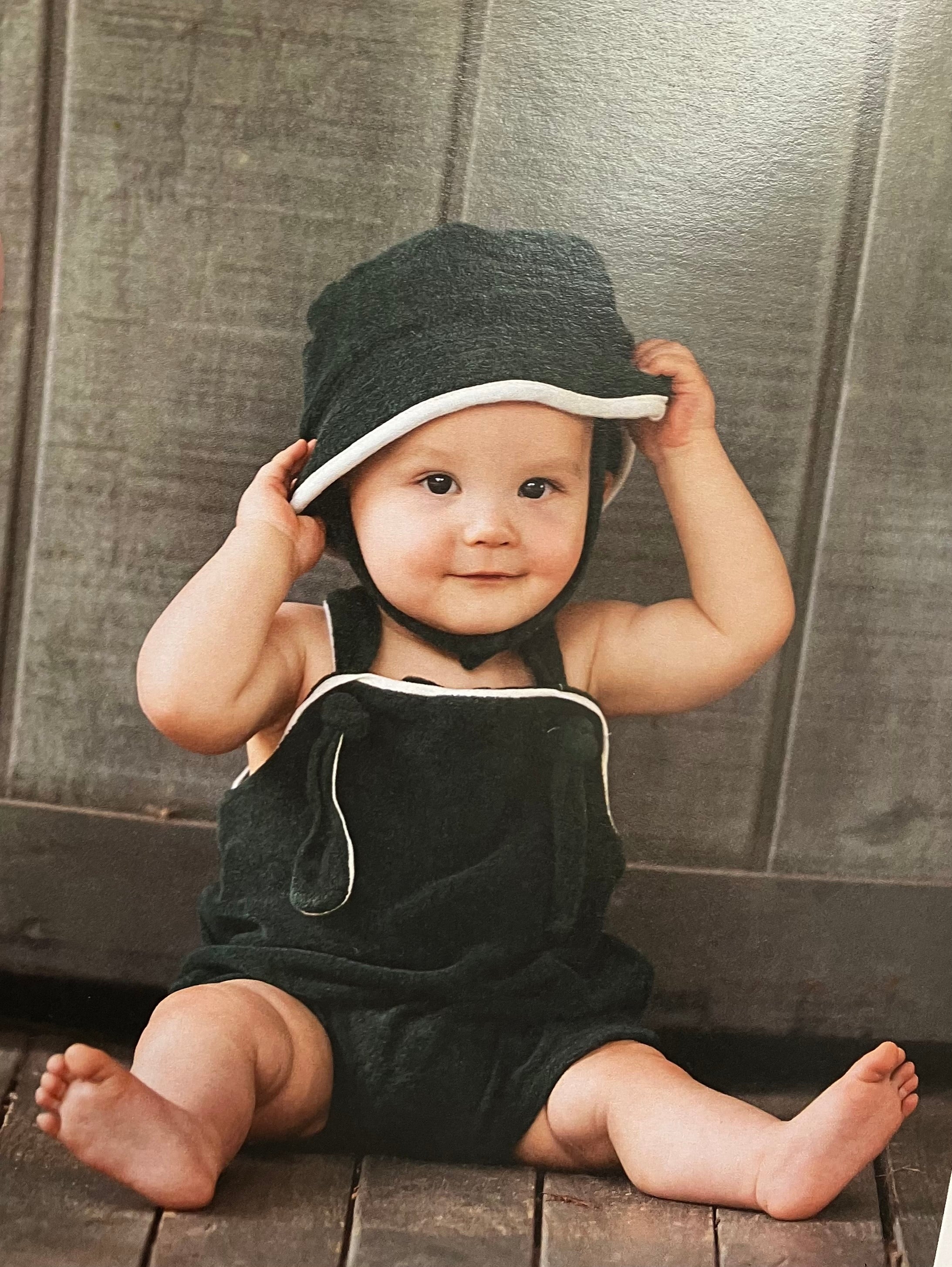 Antebies Baby Terry Piped Knot Romper- T FT 29574