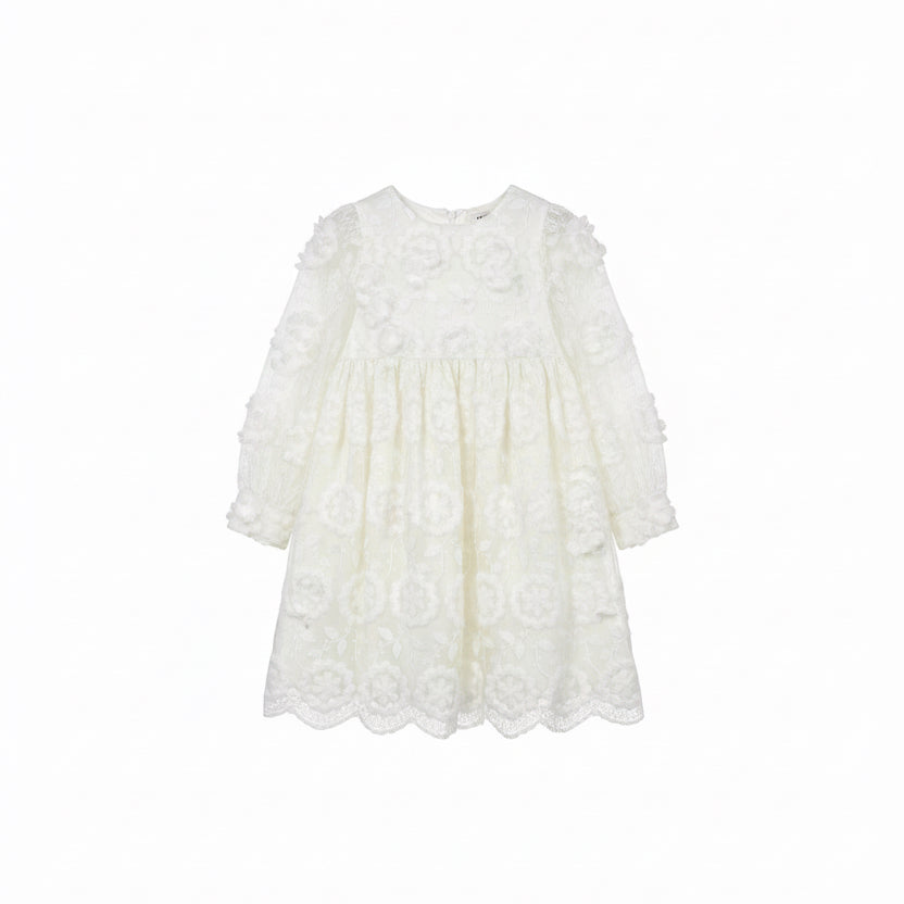 Tartine et Chocolat Robe B Girl Dress – Nacre | Premium Infant Girls’ Dress