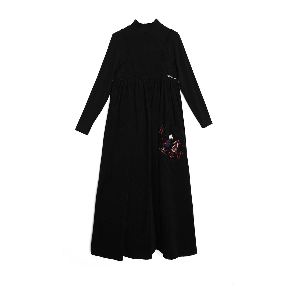 Bonjour Corduroy Doll Embroidered Jumper