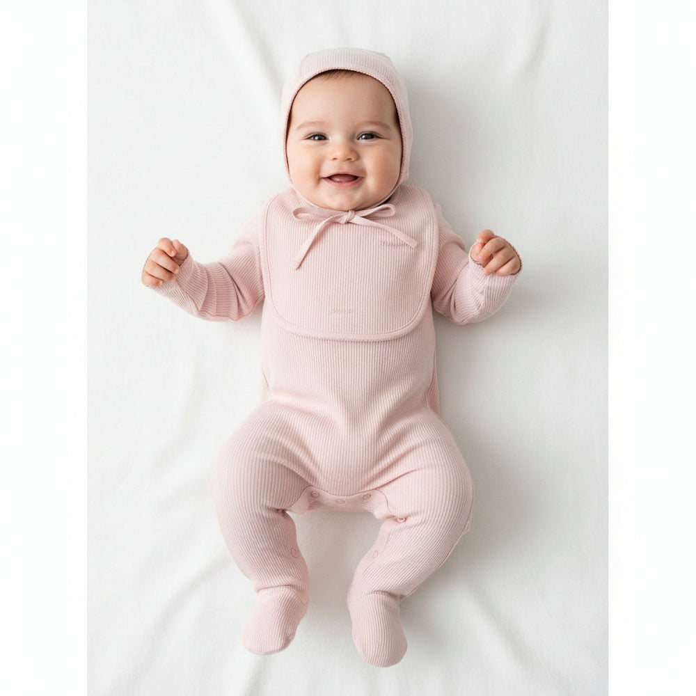 parni pink ribbed pico footie