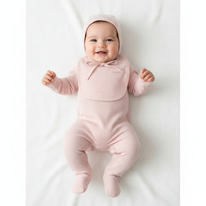 parni pink ribbed pico footie