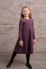 Madam Ti Flower Emblem Burgundy Dress