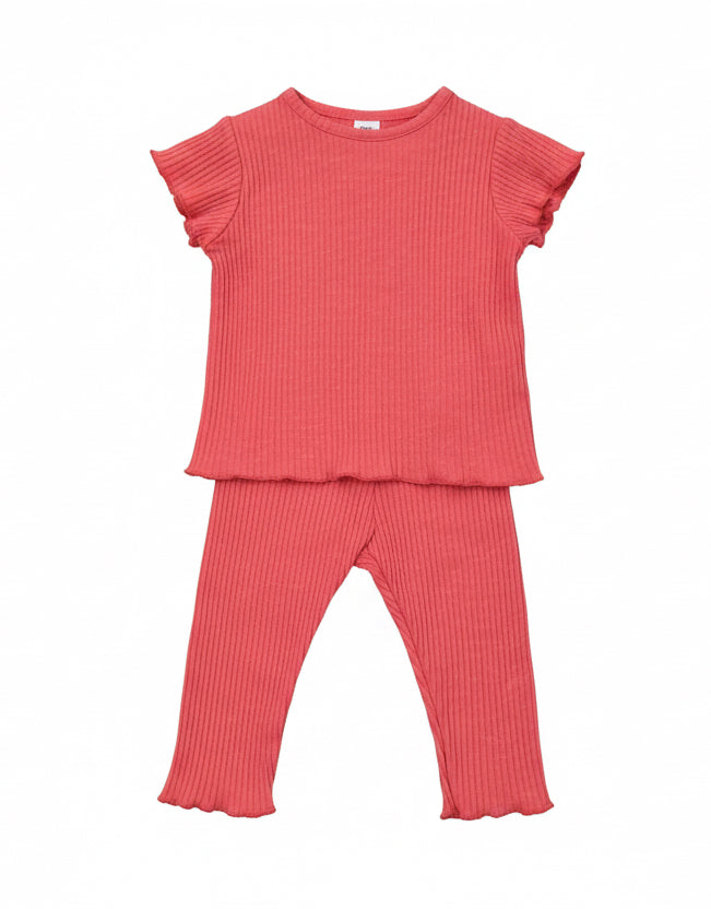 Play Up - Flame Rib T-Shirt + Leggings
