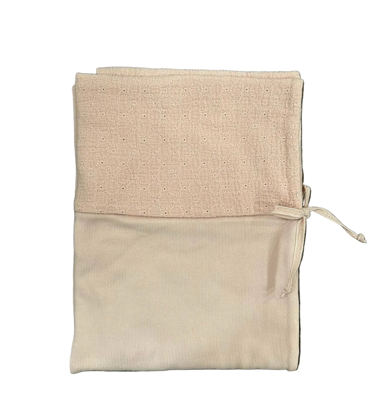 Latte Baby Rose Eyelet Wrap Set + Bonnet + Blanket