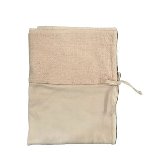 Latte Baby Rose Eyelet Wrap Set + Bonnet + Blanket