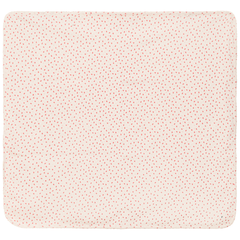 Fragile Cream/Red Crinkle Small Flower Blanket
