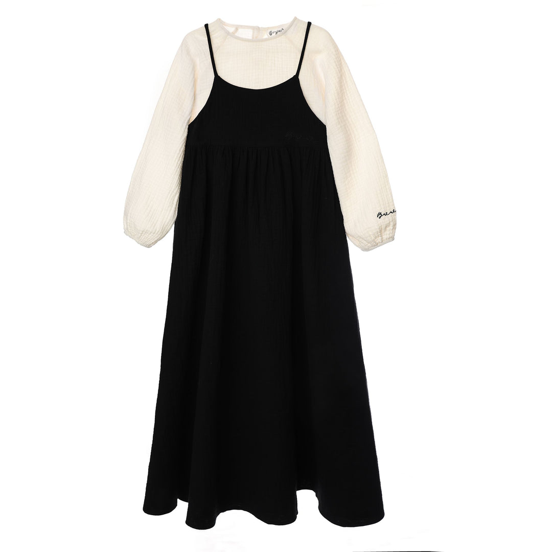 Ba & Na Girls Short Dress Black Gauze Ba & Na Girls Short Dress Black Gauze