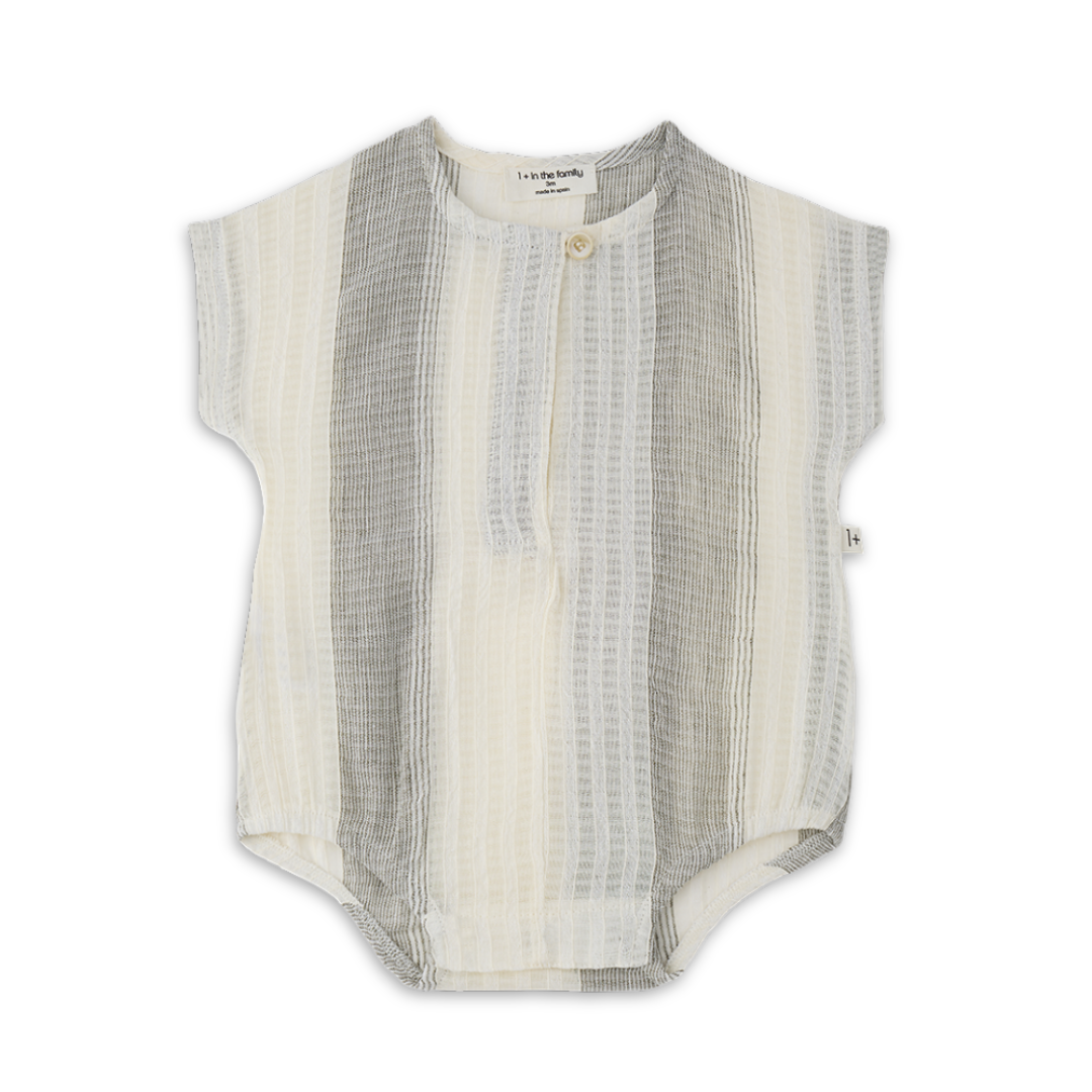 1+ in the family Bordils Romper Soft Cotton Baby One Piece Outfit Button Closure Design