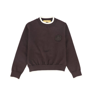 Le Bourdon Brown Trim Border Sweater