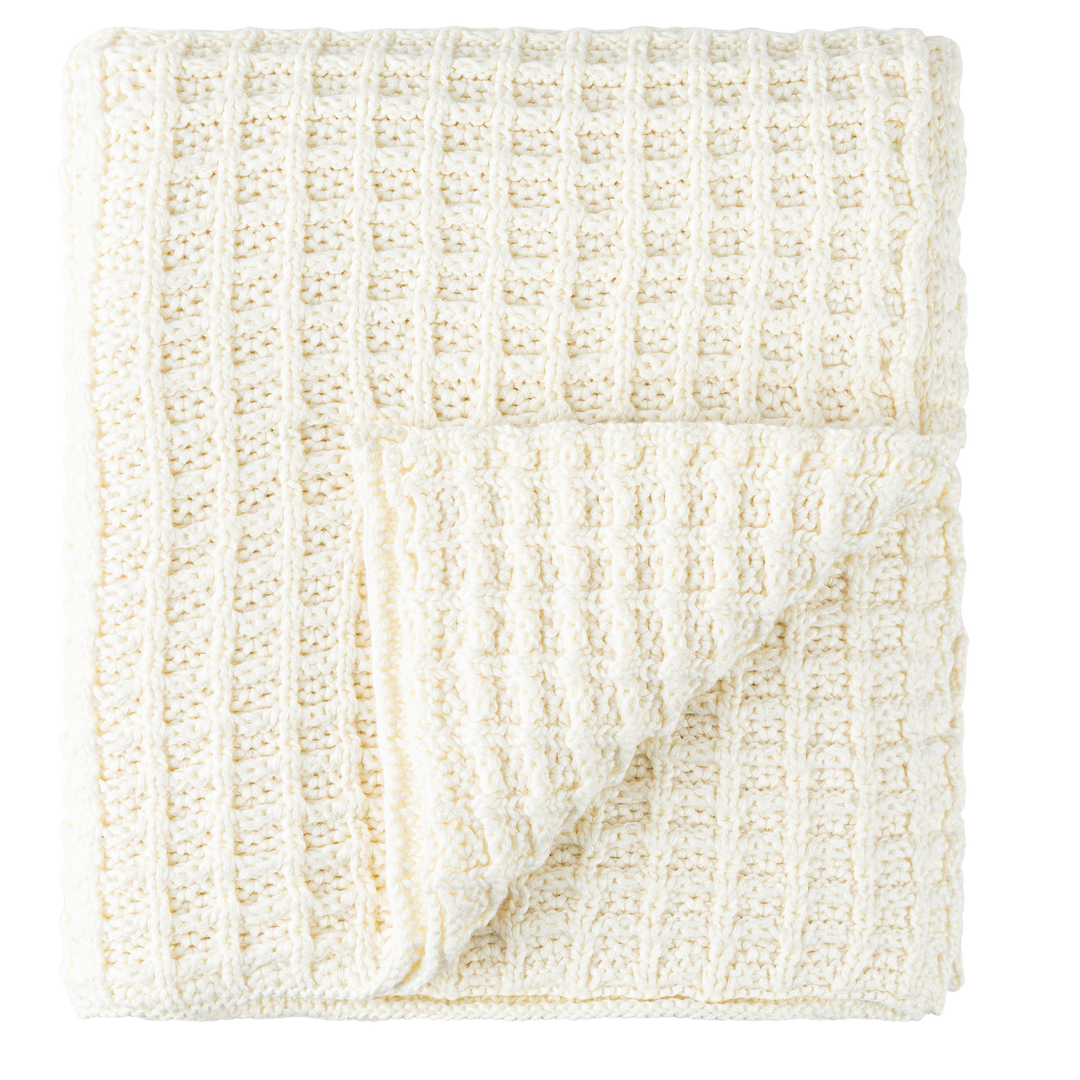 PELUCHE CROCHET WAFFLE BLANKET + HAT