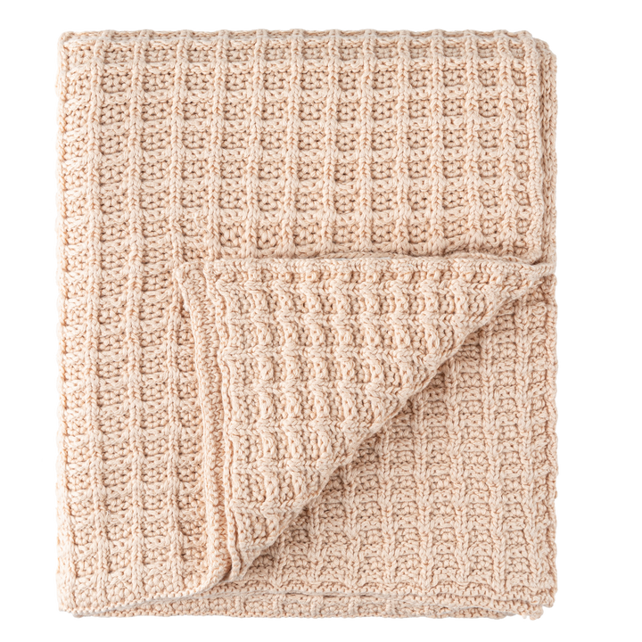 PELUCHE CROCHET WAFFLE BLANKET + HAT
