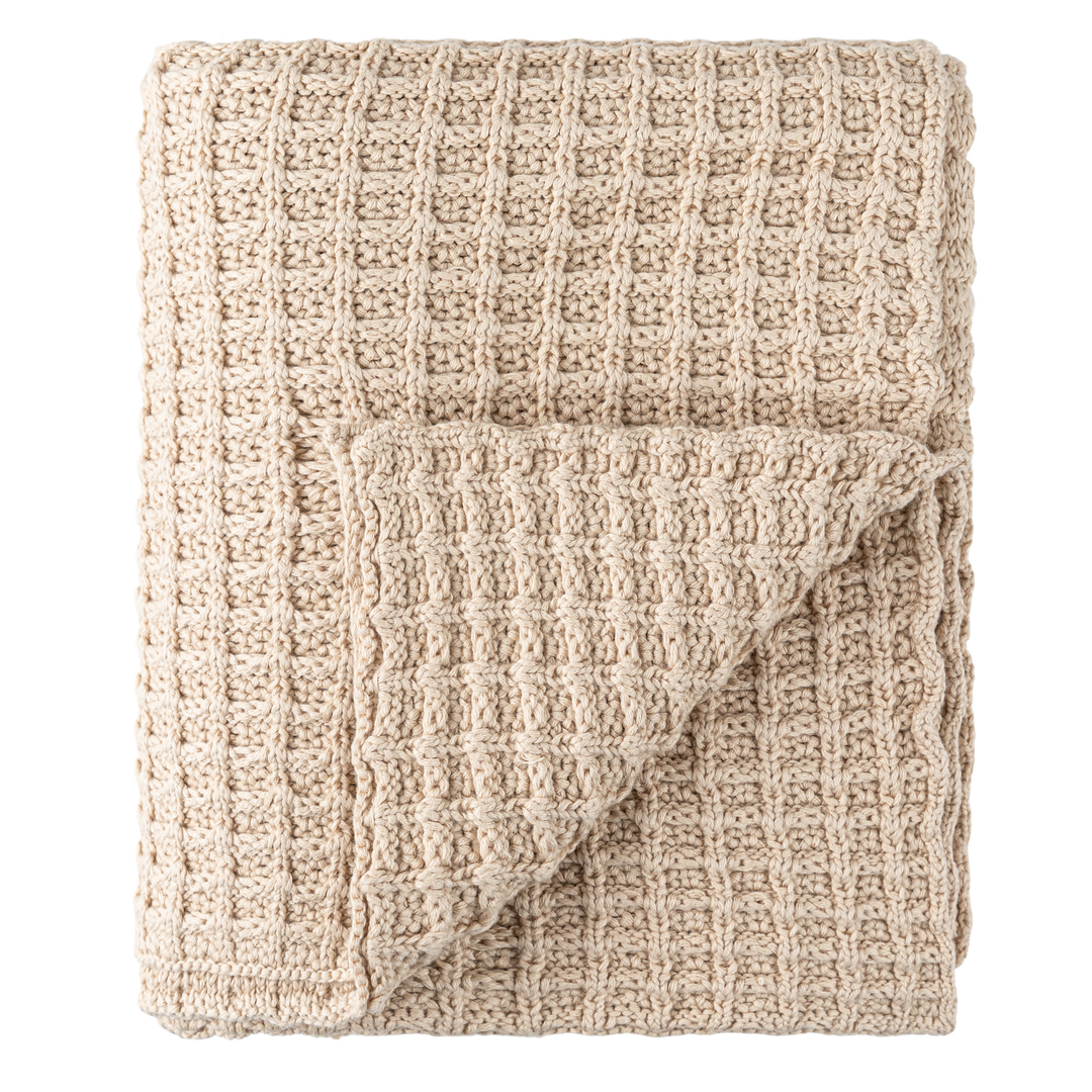 PELUCHE CROCHET WAFFLE BLANKET + HAT