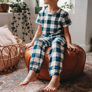 Antebies Checked Long Lounge Set