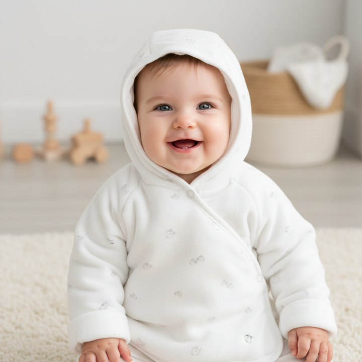 Baby Bird Print Hooded Jacket