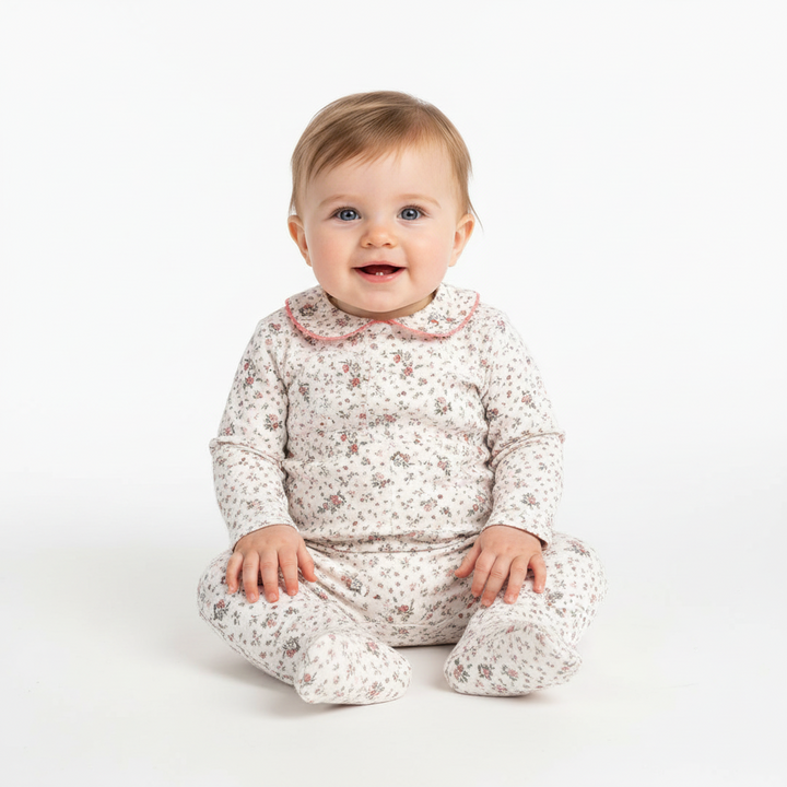 Bebe Organic Baby Fall Prairie Footie & Bonnet Set