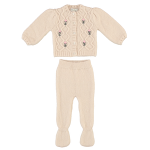 Bebe Organic Baby Shell Pink 2-Piece Set with Bonnet