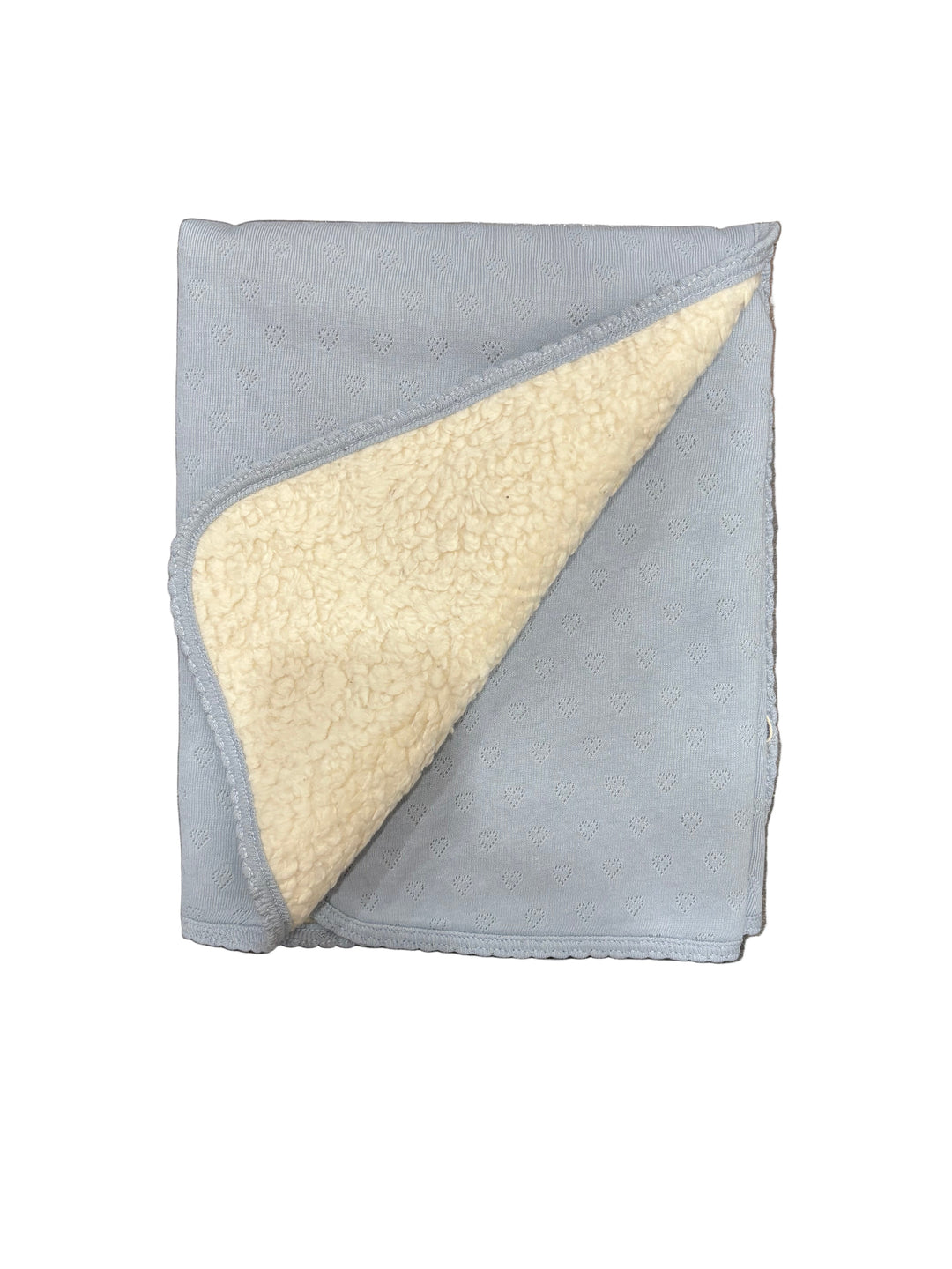 Bebe Organic Baby Sea Heart Pointelle Fur Blanket