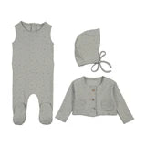 Bee and Dee Floral Embroidered Knit Cardigan - Meadow Mist - Heirloom Toddler Sweater