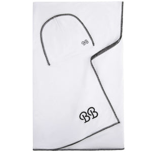 Bandeau Bebe Black Trim Swaddle Set