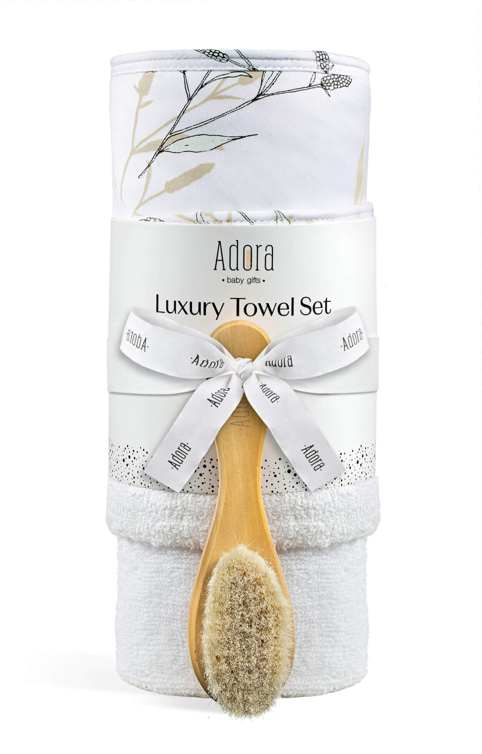 printed bamboo bath towel washcloth brush