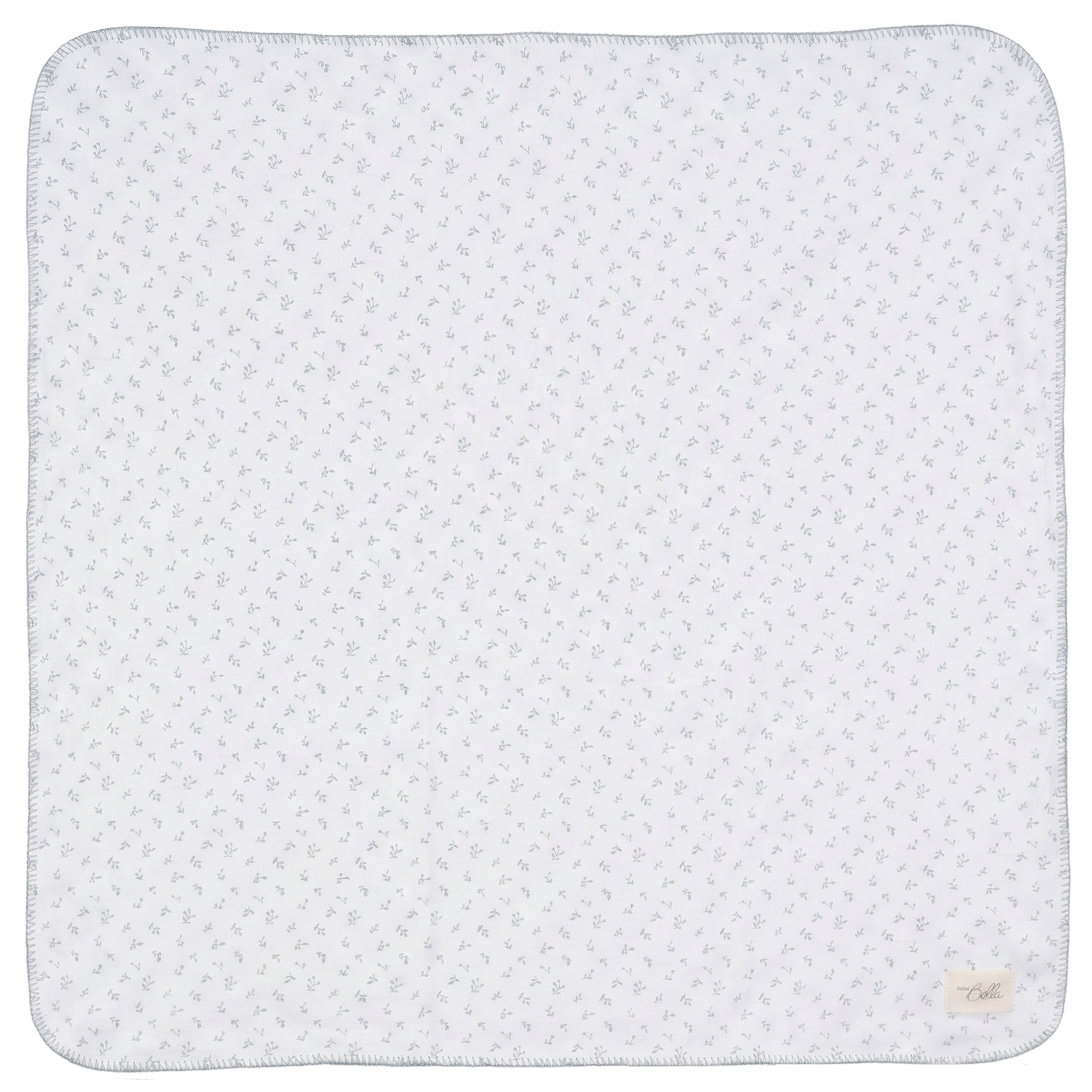 Bebe Bella Boys Cherry Rib Blanket Cream Blue Soft Rib Cotton Baby Blanket Cherry Print Design