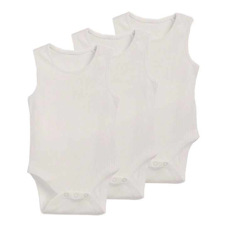 Ely's & Co 3 Pack Ribbed Tank Undershirt Ivory