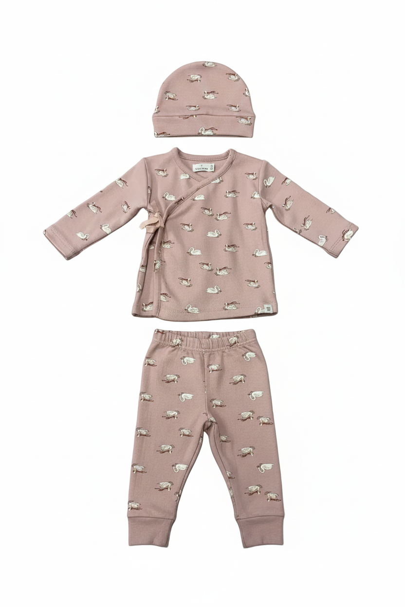 Babyface Old Pink Long Sleeve 2Pc Set + Hat