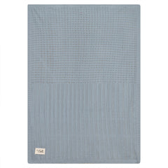 Bebe Bella Blue Pointelle Knit Blanket