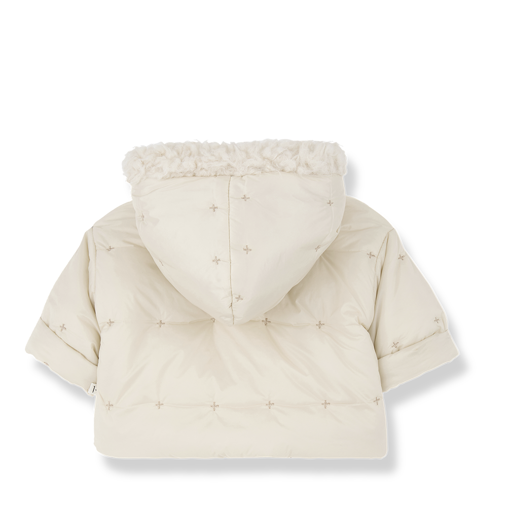 1+ in the Family Benjamin Ecru Padded Hood Jacket