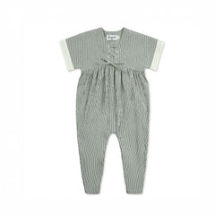 Bonjour - Black Striped Laced Romper