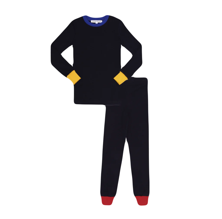 Litte Parni Navy/Blue Colorblock Pajamas PJ80