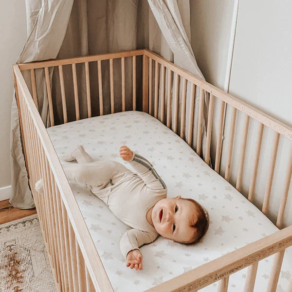 Ely's & Co Drawn Tan Star 2 Pack Crib Sheet Set