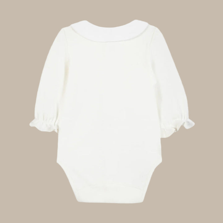 Tartine et Chocolat Ecru Double Collar Bodysuit