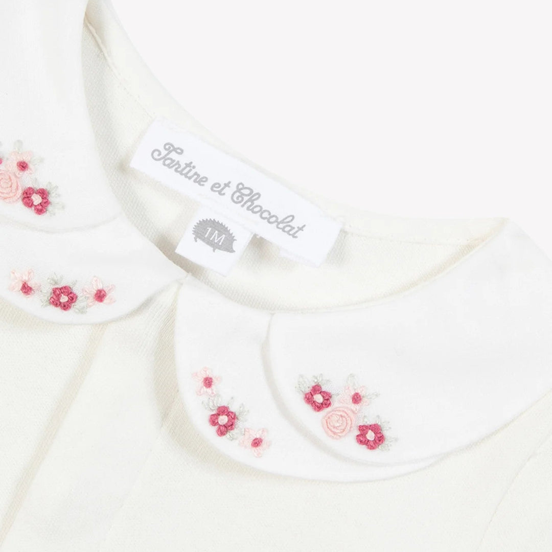 Tartine et Chocolat Ecru Double Collar Bodysuit