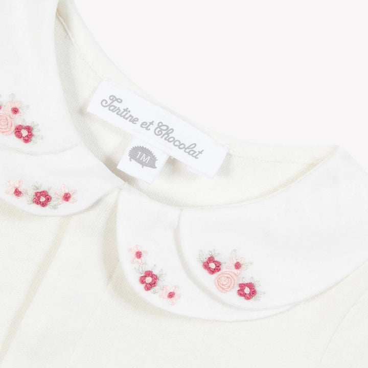 Tartine et Chocolat Ecru Double Collar Bodysuit