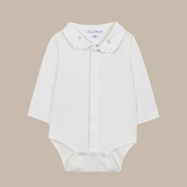 Tartine et Chocolat Mocha Collar Bodysuit