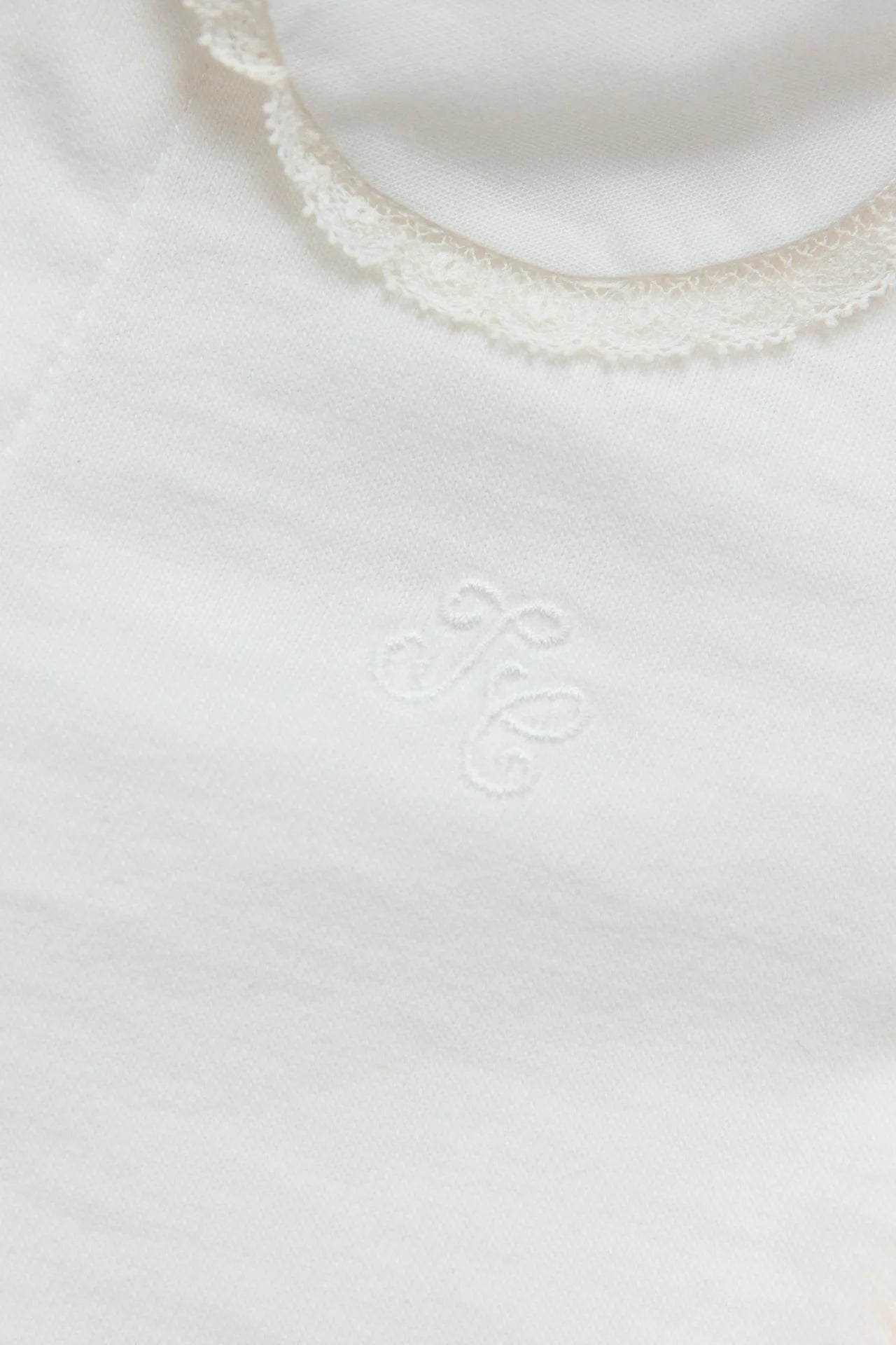 Tartine et Chocolat Ecru Ruffled Collar Bodysuit