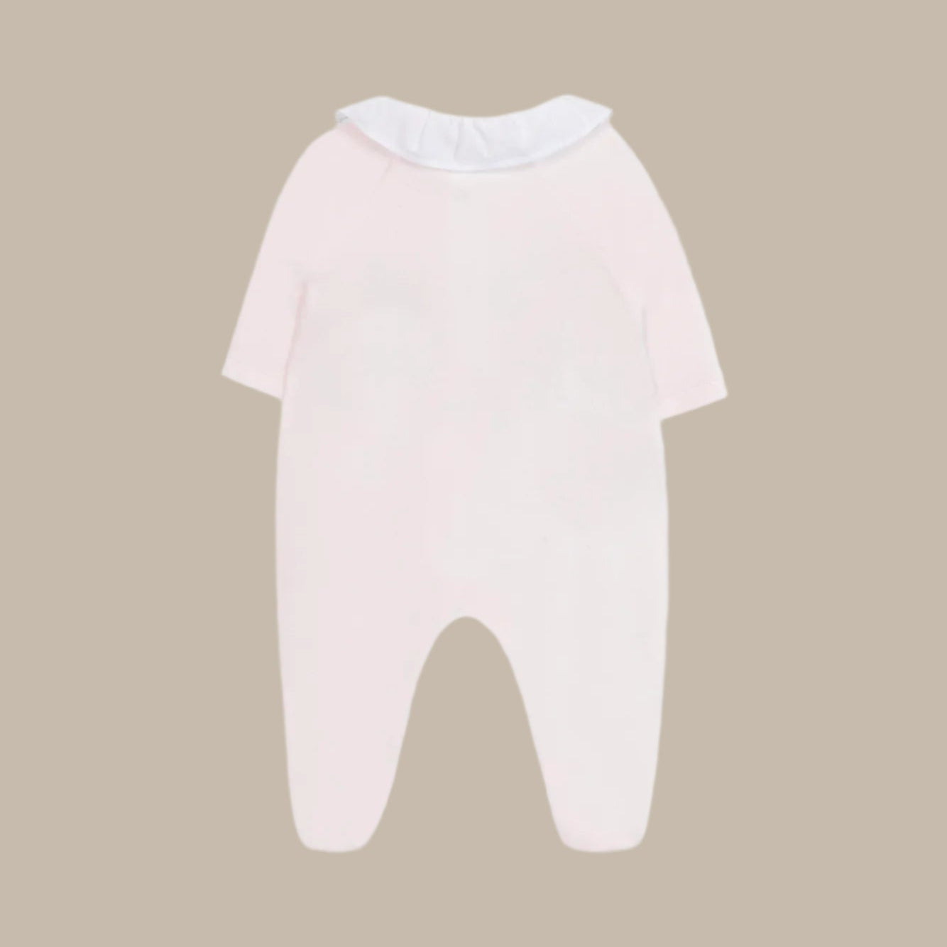 Tartine Et Chocolat Pale Pink Embroidered Footie
