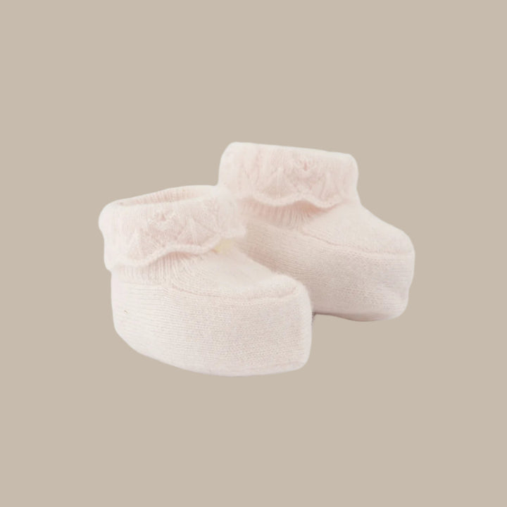 Tartine et Chocolat Rose Knit Slippers