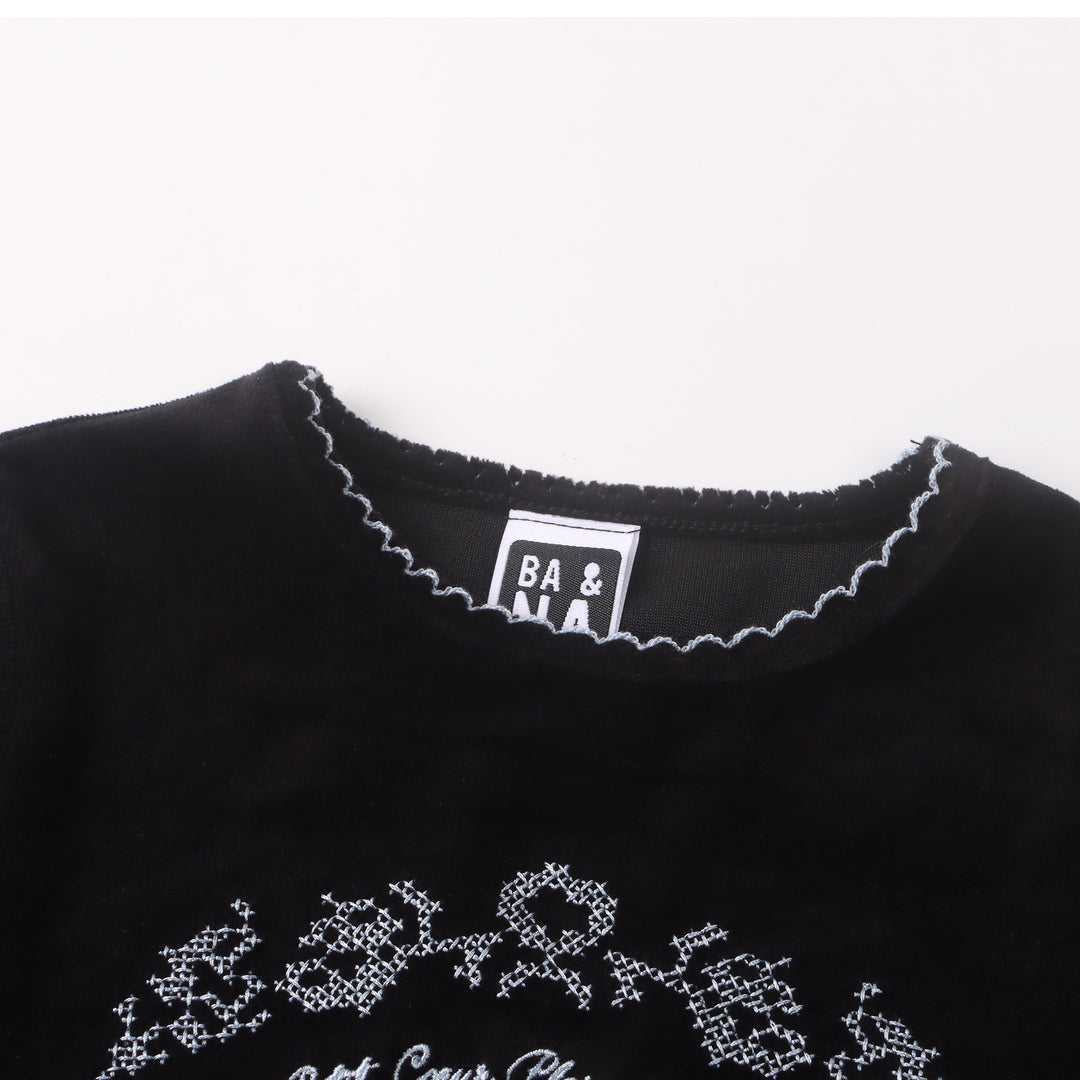 Ba & Na Boys Black with Bronze Embroidery Pjs