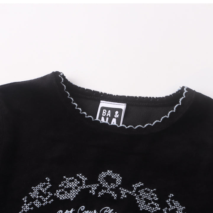Ba & Na Boys Black with Bronze Embroidery Pjs