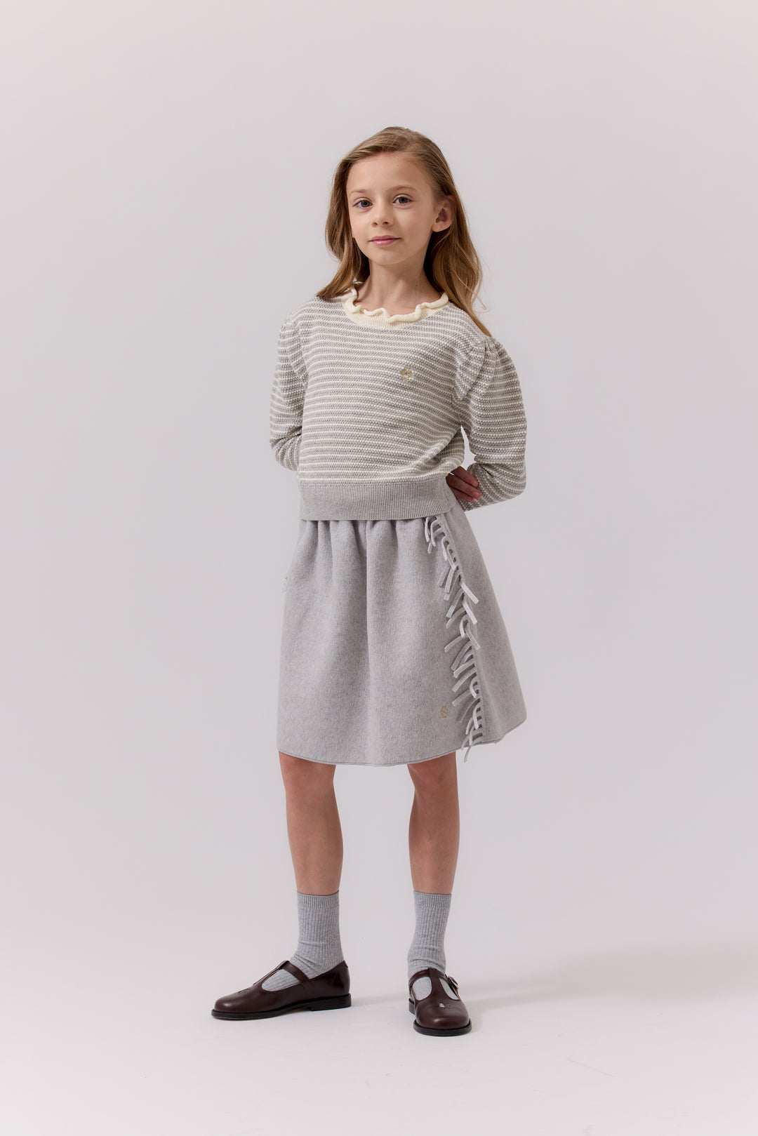 Cottier Navy Clio Skirt