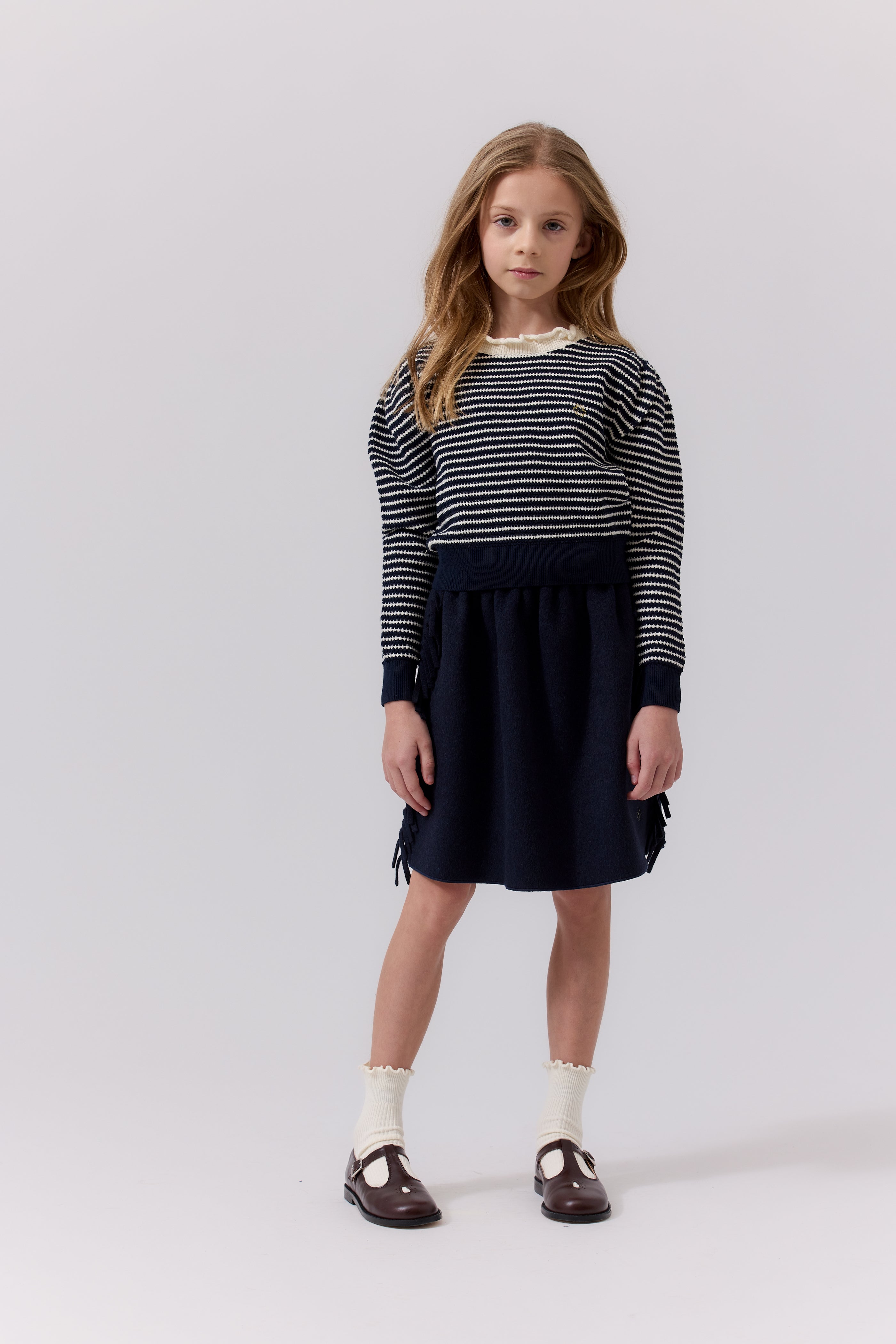 Cottier Navy Clio Skirt