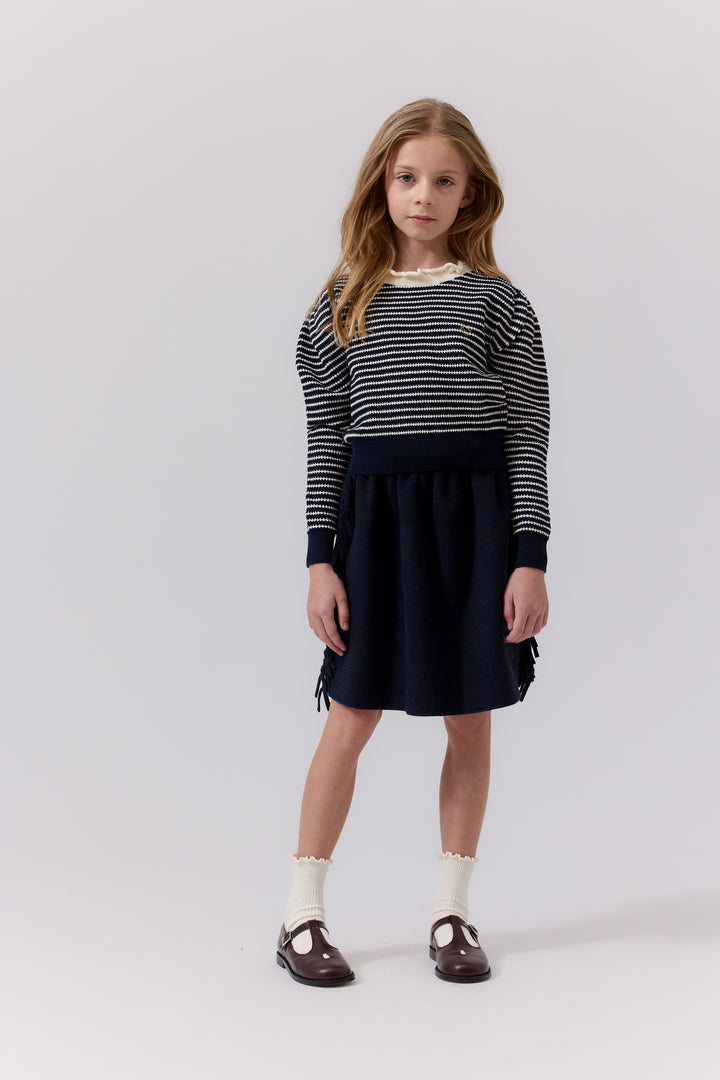 Cottier Navy Clio Skirt