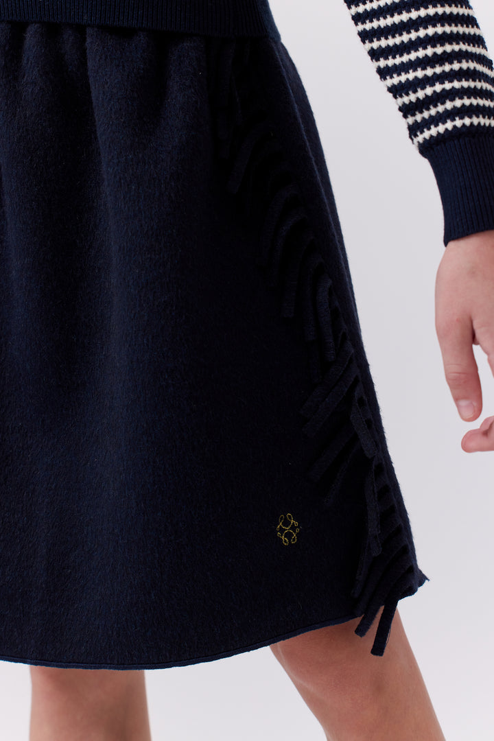 Cottier Navy Clio Skirt
