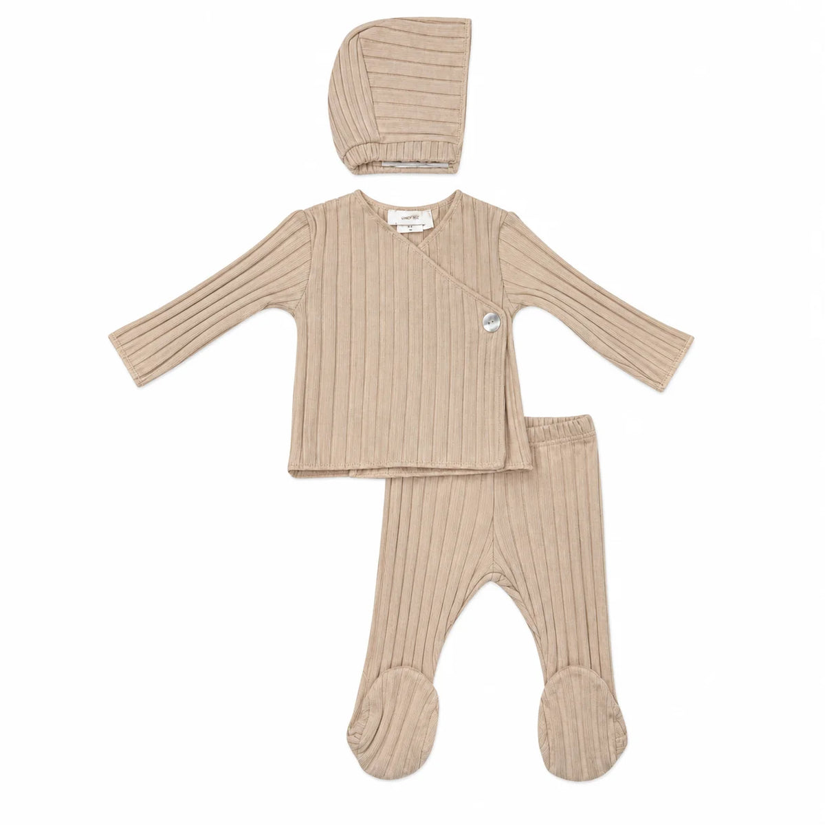 Latte – Ribbed Knit Baby Set