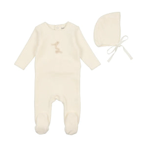 Bee and Dee Snow White Classic Velour Footie with Bonnet