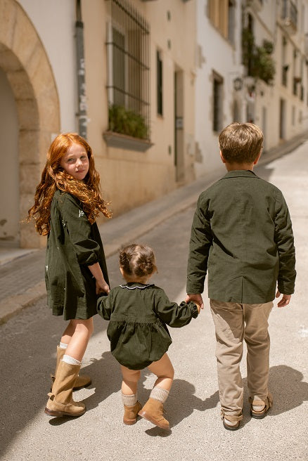 Orange Dimanche Green Velvet Blazer