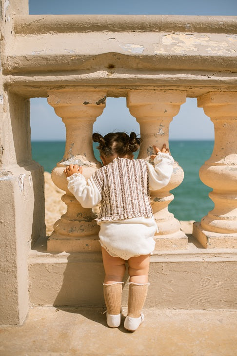 Orange Dimanche Girl Romper